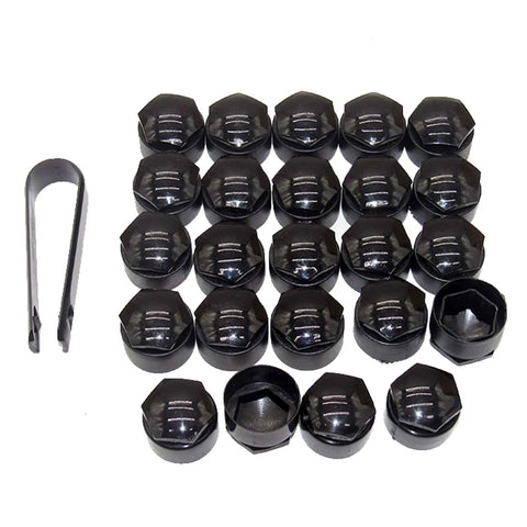 Audi Lug Nut Covers And Wheel Center Caps Kit With Tire Screw Caps 24 Piece Set Plus Disassembly Tool Grey layout