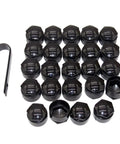 Wheel Center Caps And Lug Nut Covers Kit For Audi With Tire Screw Caps Anti Theft Bolts 24Pcs Plus Disassembly Tool