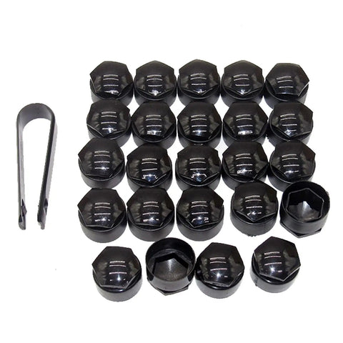 Wheel Center Caps And Lug Nut Covers Kit For Audi With Tire Screw Caps Anti Theft Bolts 24Pcs Plus Disassembly Tool