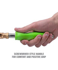 Straight Air Chuck Tire Inflator Deflator With Handle Sealed Ball Inflation Chuck for One Quarter Inch NPT Fittings Up to 150 PSI.
