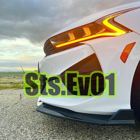 Front Bumper Lip Splitter Spoiler Kit Bolt On For Kia K5 2021 2026 All Models Ex Lx Lxs GT GT Line Gloss Black 3 Piece