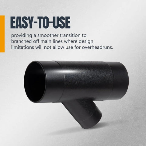 4 Inch To Two And One Half Inch Y Fitting Dust Collection Hose Connector For Splitting Two 4 Inch Hoses To A Single Two And One Half Inch Dust Line Fits Inside Hoses And Secures With Clamps Garage Ready Workshop Dust System Accessory