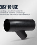 Four Inch To Two And A Half Inch Dust Collection Hose Y Fitting Connector for Splitting Two Four Inch Hoses Into One
