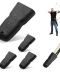 Recurve Bow Tip Protector Pack 2 Or 4 - Soft Silicone Limb Guard With Vent Holes for Recurve and Longbow, shown on bow.