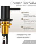 Close-up of ceramic disc valve for 8 To 16 Inches Widespread Matte Black Bathroom Faucet With Two Handles, Sleek Modern Industrial Vanity Sink Faucet, Three Hole Install No Fuss, Pop Up Drain, Built Tough Stainless Steel, Great For Home Or Commercial Use.
