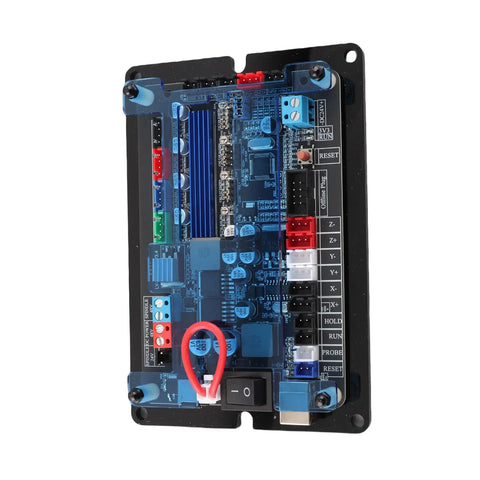 Upgrade Your Workshop With This Badass 32 Bit GRBL Controller Board For 3 Axis CNC Woodworking, detailed view of connections and components.