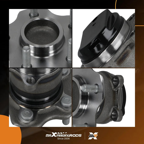 Close-up view of Rear Wheel Hub and Bearing Assembly for Nissan Rogue FWD 2014 to 2019 and Rogue Sport FWD 2017 to 2019 with Encoder ABS