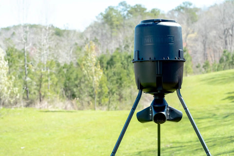 Moultrie 250 Lb Gravity Deer Feeder Tripod With Heavy Duty Hopper For Corn And Protein Pellets Battery Free Design Reduces Refill Frequency And Ensures Consistent Wildlife Feeding In The Outdoors Best For Hunters