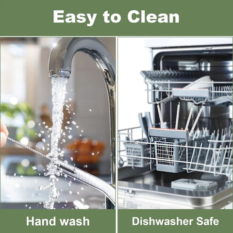 4 Pack Extra Long Straw Cleaning Brushes For Reusable Mugs, 11.8 Inch Long Cleaners shown hand washing and in dishwasher safe