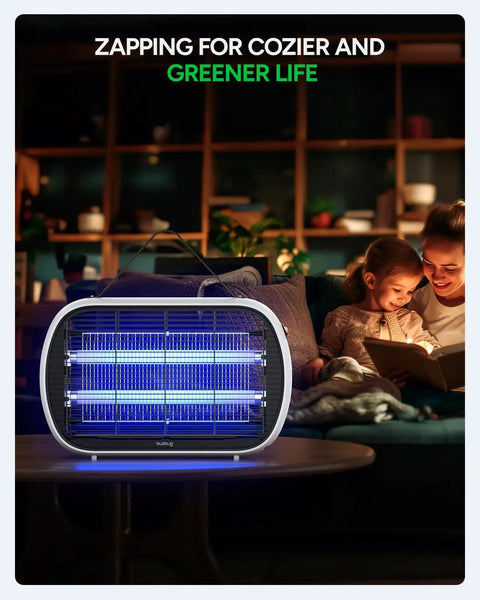 Indoor Bug Zapper For 5000 Sq Ft Homes And Offices, 20W Instant Electric Mosquito Zapper with high voltage grid on table
