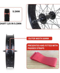 Fat Bike Wheel Set 20 24 26 Inches 4.0 Fat Tires Front Snow Beach Wheel Kit With 135mm Disc Bolt On And 195mm Spacing