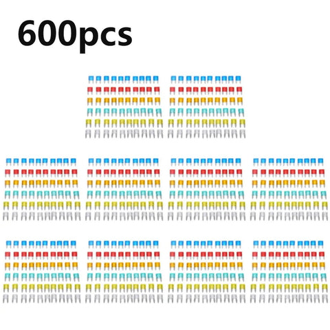600Pcs Auto Fuse Kit With Blade Fuses 5A 10A 15A 20A 25A 30A For Cars And Trucks displayed in rows