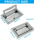 Heavy Duty Zinc Alloy Recessed Pull Handles For Drawers And Deck Hatches, Tough As Nails Silver Flush Mount Pulls, 110mm By 70mm