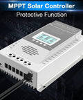 Beefy 100 Amp MPPT Solar Charge Controller With 100V Max Input, LCD display visible, protective function