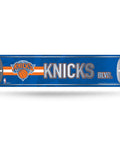 New York Knicks Metal Street Wall Sign Four By Fifteen Inches Heavy Duty Aluminum Game Day Home Office Man Cave Decor, blue design
