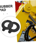 Two Piece Rubber Flat Washers Kit For Excavator Pin And Bucket Linkage Shim Parts Loader Arm Bushing Heavy Duty Anti Vibration Pads Durable Replacement Set For Quick Maintenance And Secure Connections, rubber pad on excavator arm
