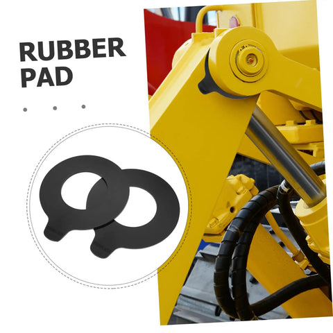 Two Piece Rubber Flat Washers Kit For Excavator Pin And Bucket Linkage Shim Parts Loader Arm Bushing Heavy Duty Anti Vibration Pads Durable Replacement Set For Quick Maintenance And Secure Connections, rubber pad on excavator arm