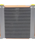 Front view of Hydraulic Oil Cooler Fan 60W 110V Industrial Heat Exchanger with precise welding and tough construction.