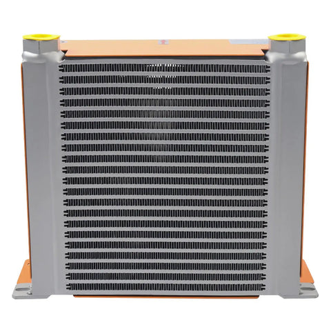 Front view of Hydraulic Oil Cooler Fan 60W 110V Industrial Heat Exchanger with precise welding and tough construction.
