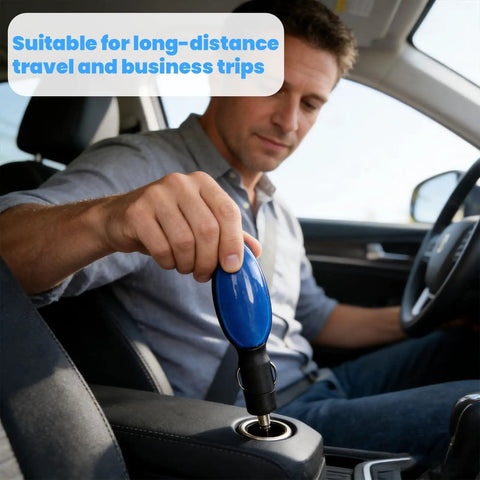 Man installing 2026 Upgraded Fuel Saver Device for Cars and Trucks, Instant Gas Savings and Higher MPG in vehicle socket