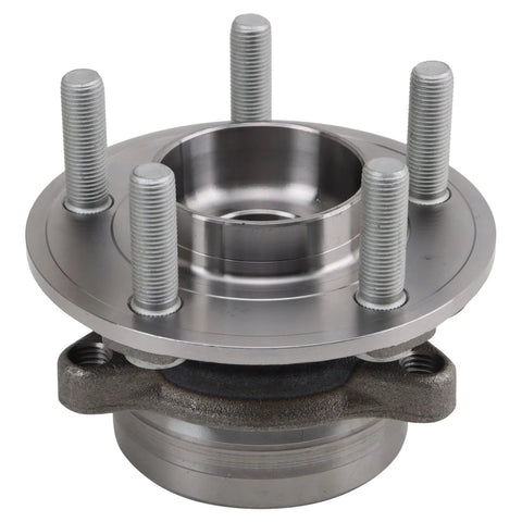 Front view of Rear Left And Right Wheel Bearing And Hub Assembly Set For 2020 To 2025 Ford Explorer Police Interceptor Utility And Lincoln Aviator Two Piece Beefed Up Heavy Duty Replacement Kit.