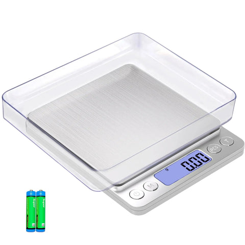 Ultra Precise Mini Digital Kitchen Scale for Cookin, Jewelry, Baking and Soap Making, 0.01 g and 0.001 oz precision with battery