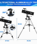 150mm Aperture Reflector Telescope With Manual German Equatorial Mount 750mm Focal Length on aluminum tripod