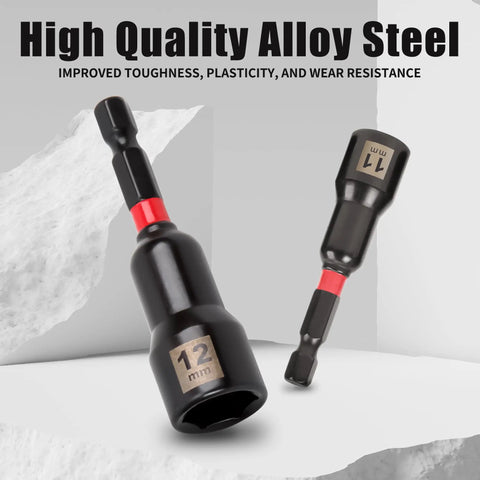 21 Piece Magnetic Nut Driver Set With One Quarter Inch Drive Must Have All In One Kit Metric And SAE Nut Drivers Impact