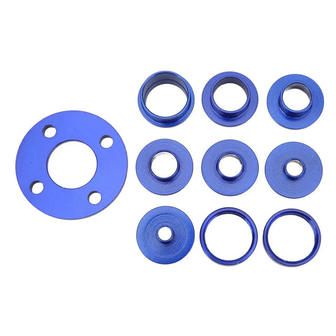 Rock Solid Pro Grade Aluminum Router Template Bushing Guide Set Heavy Duty Replacement Bushings With Lock Nuts For Crisp Woodworking Cuts And Smooth Cabinet Projects No Sweat Setup And Built Tough, blue aluminum router bushings and guide.