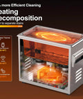 Ultrasonic Cleaner 3.2L 120W Dope Cleaning Power 40kHz With Heater Timer Degassing 110V Digital Dial cutaway view