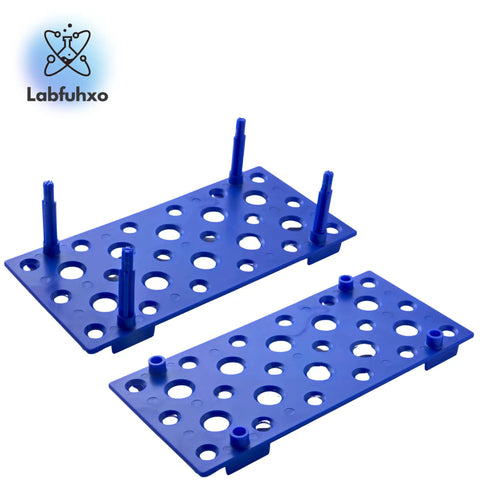 Blue Polypropylene Centrifuge Tube Rack For 10ml 15ml And 50ml Tubes, 28 Well Detachable Plastic Stand, Test Tube Holder