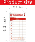 100 Pcs Monthly Fire Extinguisher Inspection Tags With Clear Readable Records, 4 Year Coverage 2024 To 2027, Maintenance Tags 3.25 By 5 Inches, Indoor Outdoor Use, Fits Most Fire Extinguishers, Easy To Track Inspections.