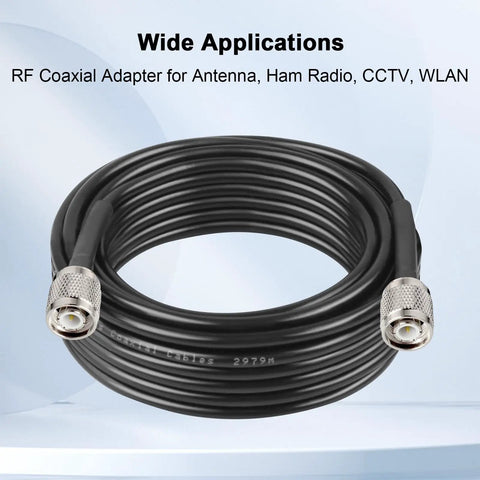 Crimp Tnc Male Coax Connector Kit 10 Pack With Heat Shrink Tubes For RG58 RG142 RG400 LMR195 KSR195 3D FB Cables RF Coaxial