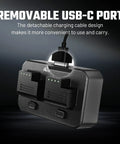 Dual Magnetic Charging Dock For WL500 Batteries With USB C Fast Charge showing removable USB-C port
