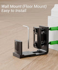 CCJH Sliding Barn Door Bottom Floor Guide With Adjustable Roller U Shape Flexible Flush Design Wall Mounted Black