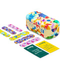 Grab Your Essentials And Keep It Solid With This Portable First Aid Kit Loaded With Flex Fabric Bandages Triple Antibiotic Ointment Wipes And Sturdy Metal Case For Hassle Free Quick Fixes On The Fly with colorful bandages and tin.