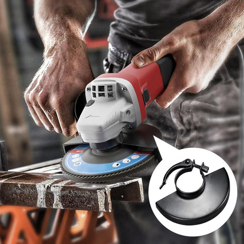 Heavy Duty Angle Grinder Guard Shield Replacement For 100 115 125 Grinders in use with close-up of metal wheel cover