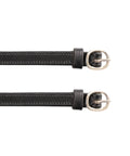 Genuine Leather Spur Straps For Horse Riding Adjustable Old School English Style For Boots And Spurs Durable Straps Black