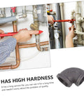 Heavy Duty Black 6 Piece Pipe Fittings Elbow Cast Iron Joint Hose Connector Set Easy Install For Industry And Home Use Durable Iron Plumbing Accessories For Water Hoses Pro Grade And Long Lasting displayed with installation images