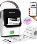 Portable Bluetooth Thermal Label Printer With Included Tape Inkless Sticker Maker for home organization and small business labels.