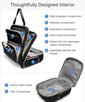 LUGGEX underseat carry-on luggage with wheels, black 16-inch soft-sided personal item bag