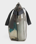 Side view of a Mesh Shower Caddy Bag Portable Hanging Toiletry Organizer With Zipper For Travel Gym Swimming Camping College Dorms And Beach
