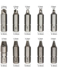 Ultimate Damaged Screw Extractor Drill Bit Set With 10 Piece Stripped Bolt Removal Kit For Rusted Hex Screws And Overpainted Hardware That Will Save Your Skin Today And Fix Any Mess, 6.35mm steel bits