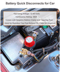 Beefy Negative Battery Disconnect Switch 12V 48V Heavy Duty 300A High Current On Off Kill Switch Master Isolator installed in car