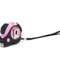 Pink Retractable Tape Measure 16 Ft With Dual Metric And SAE Readouts Three Quarter Inch Wide Blade For Easy Reading Belt Clip Lanyard