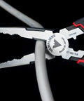 Caiman 7.5 Inch Stripped Screw Extractor Needle Nose Pliers With Wire Cutter Crimper For Auto Pros And Electricians