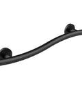 Wave Grab Bar 1.25 Inch Diameter 16 Inch Length Brushed Nickel 18 Gauge Stainless Steel Construction ADA Compliant Durable Bathroom Grab Rail