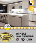 Cob LED Strip Lights Dope Cool White 32.8ft 5000K Ra 90 Plus High Density Tape in modern kitchen setup