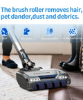 Soft Brushroll Replacement For Shark Vertex DuoClean PowerFin Upright Vacuums cleaning floor with brush roller