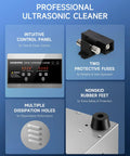 Pro Grade Ultrasonic Cleaner With Heater And Timer, 6L 1.6 Gallon Digital Sonic Cleaning Machine, 180W Stainless Steel design features